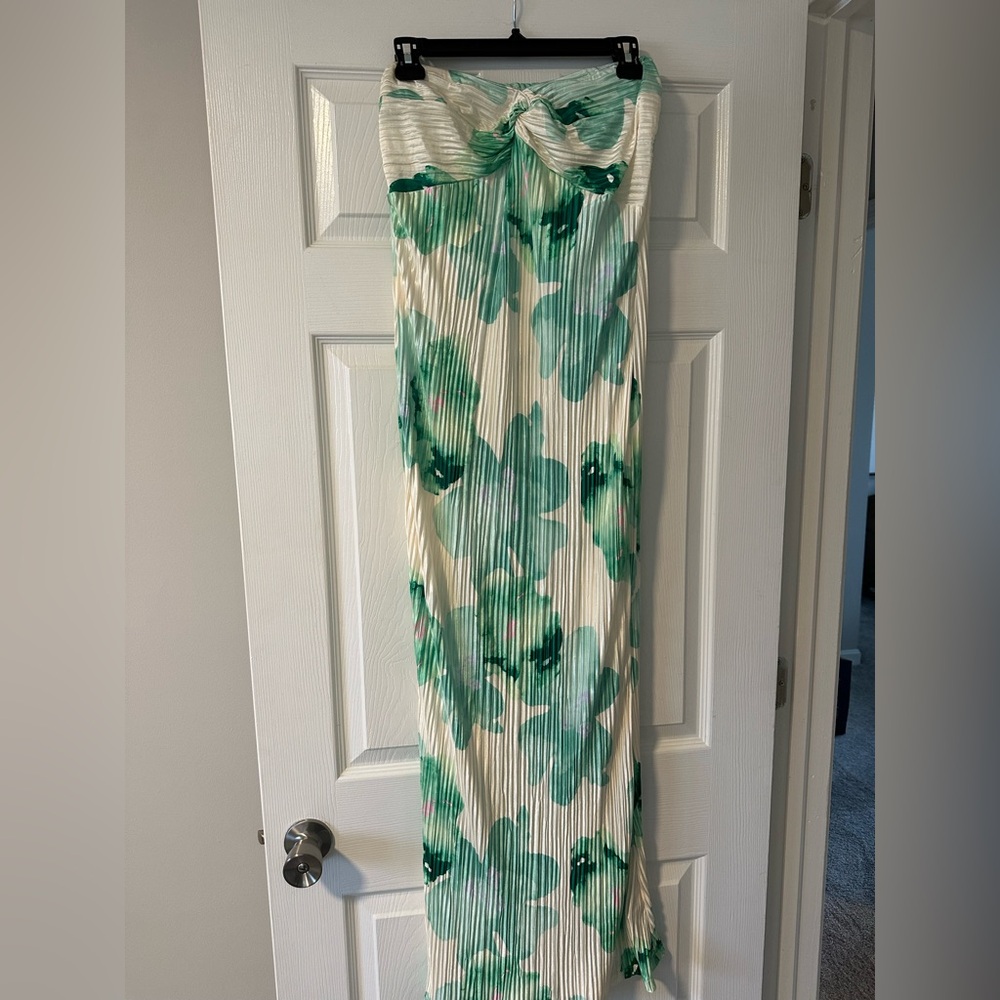 SHEIN Green Floral Maxi Dress